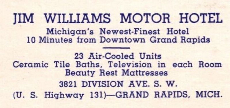 Jim Williams Motel (Jim Williams Motor Hotel) - Vintage Postcard (newer photo)